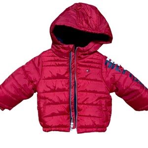 Tommy Hilfiger Cherry Red Hooded Jacket